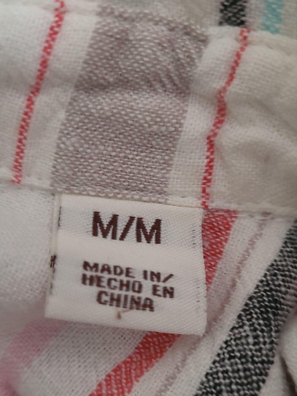 Vintage Striped Button-Up in Pastel Blue, Pink, Gray and Taupe - Picture 4 of 5